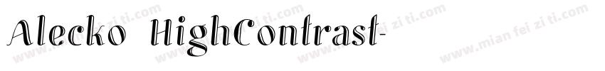 Alecko HighContrast字体转换